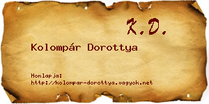 Kolompár Dorottya névjegykártya